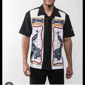Lansky Peacock Shirt Elvis designer Shirt Size XXL.
